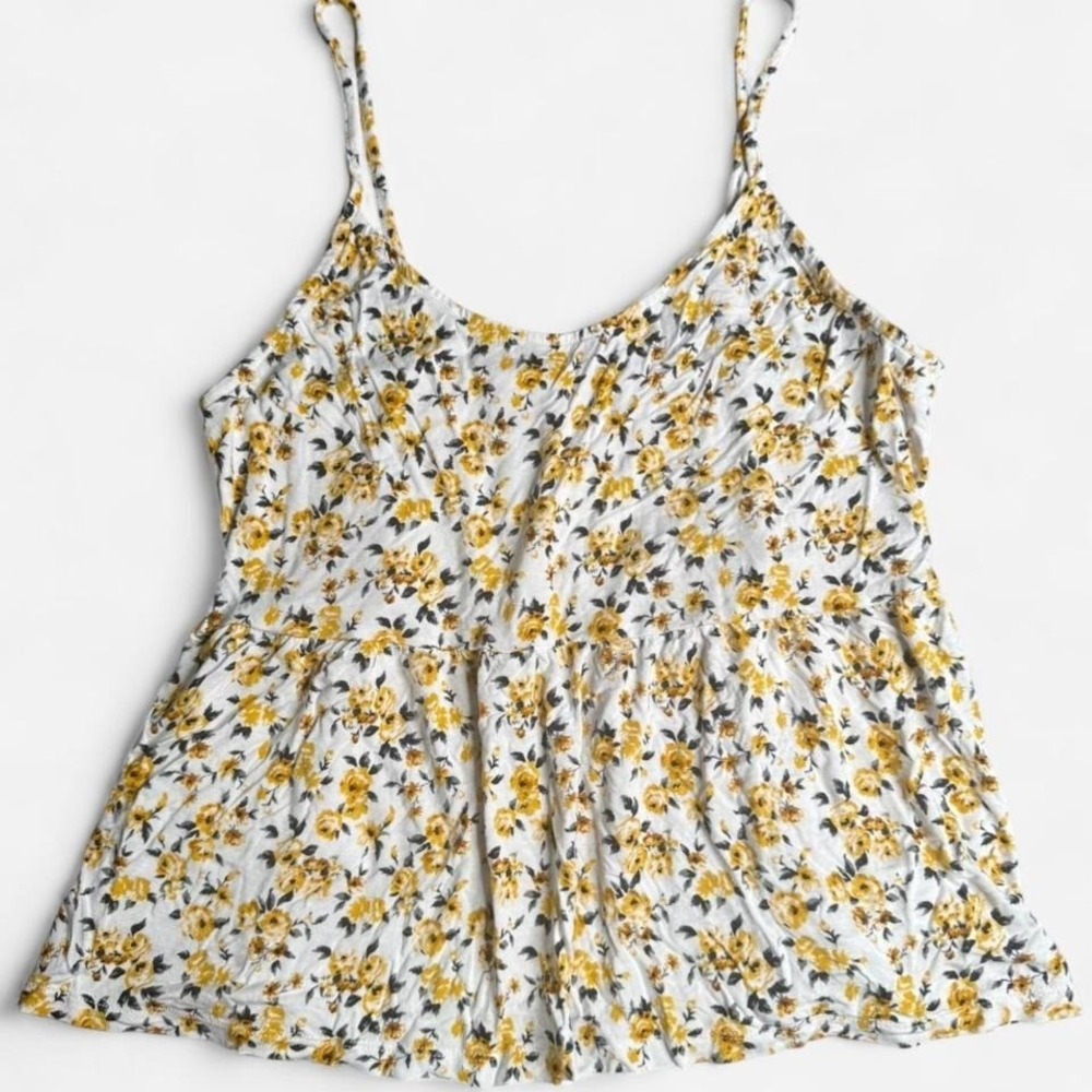 American Eagle Outfitters Soft & Sexy collection yellow floral tank top, Small